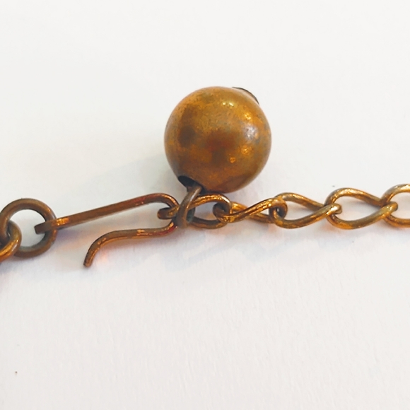 Vintage Oversized Mid-Century Modern Copper Necklace - Picture 5 of 6